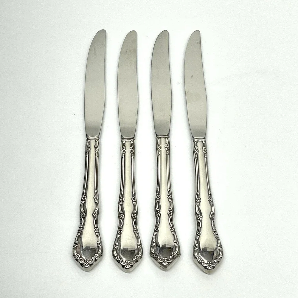 Oneida Mansion Hall Stainless Knives Distinction Deluxe HH Flatware Set Of 4